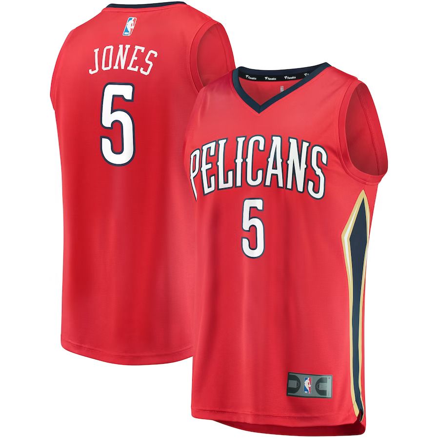 Men New Orleans Pelicans #5 Herbert Jones Fanatics Branded Red Statement Edition 2022-23 Fast Break Replica NBA Jersey